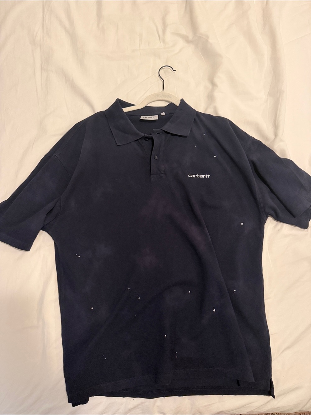 Carhartt Men’s Dark Navy Polo with Subtle Logo